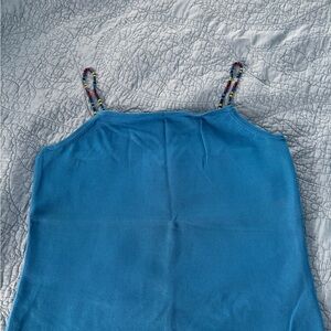 NWT Ralph Lauren Blue Beaded Strap Tank